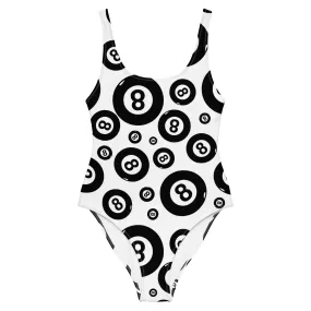 Eight Ball Bodysuit - Pool Themed One-Piece Swimsuit