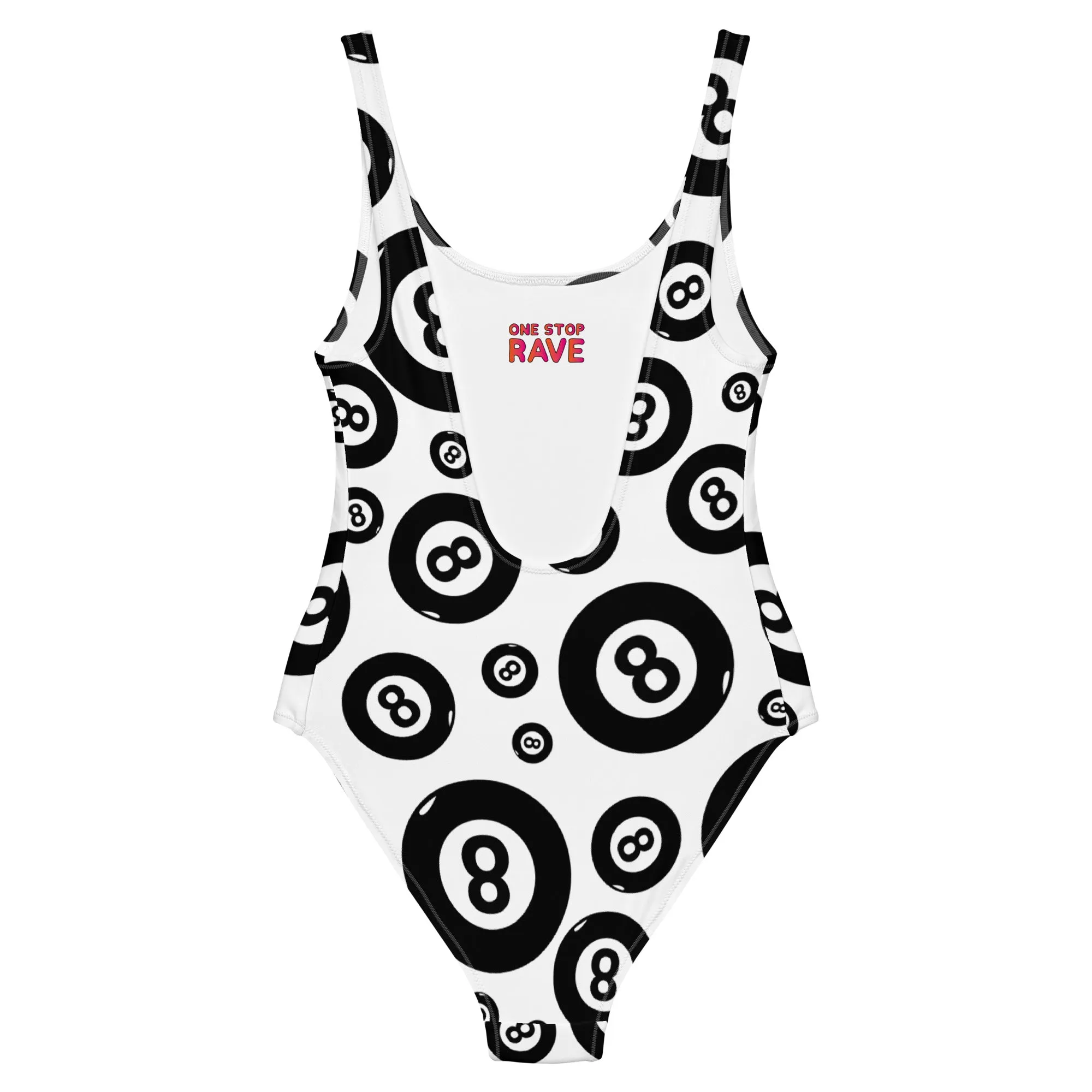 Eight Ball Bodysuit - Pool Themed One-Piece Swimsuit