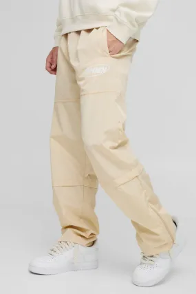 Elasticated Waist Relaxed Nylon Branded Trousers