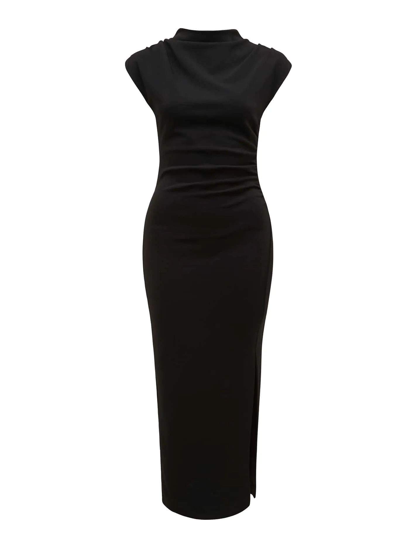 Elegant Cowl Neck Knee-Length Dress