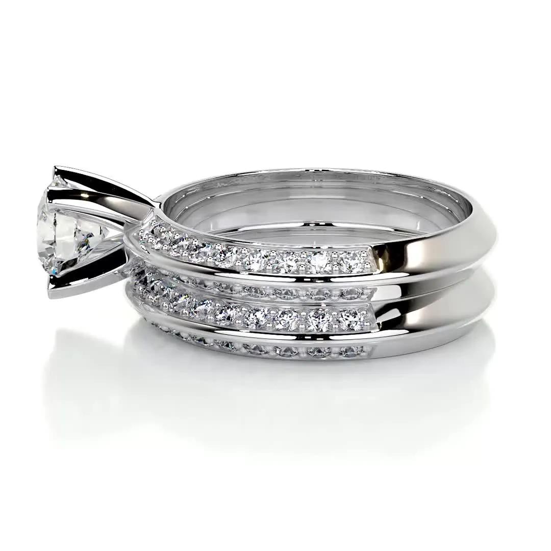 Eliana Diamond Bridal Set -14K White Gold