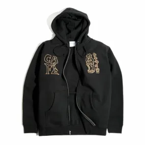 Ethan Zip Hood in Black