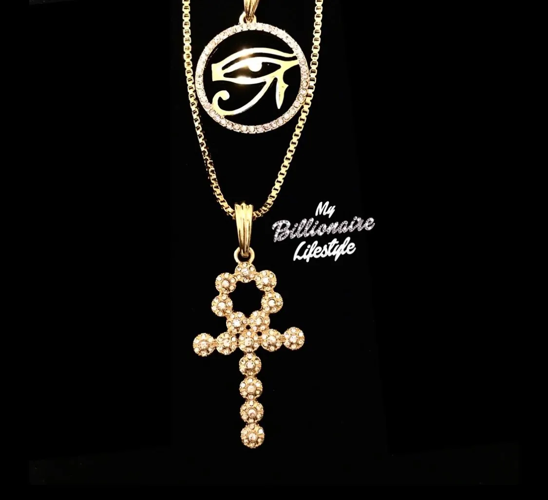 Eye of Horus / Shiny Bling Ankh Set