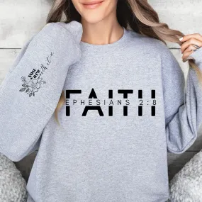 Faith Sweatshirt With Sleeve Accent