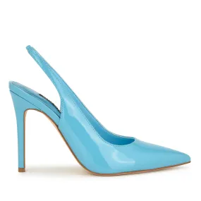 Feather Pointy Toe Slingback Pumps