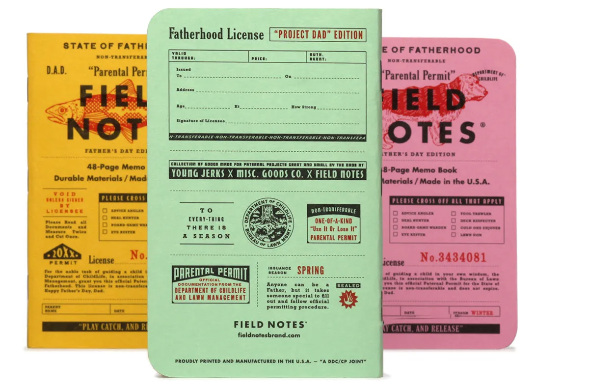 Field Notes - Father's Day Permit Pack