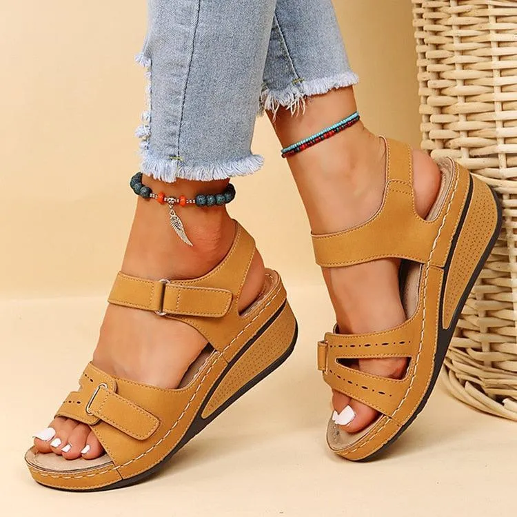 Flap Wedge Sandal Shoes