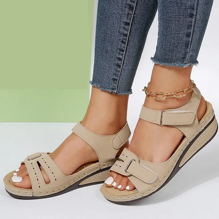 Flap Wedge Sandal Shoes