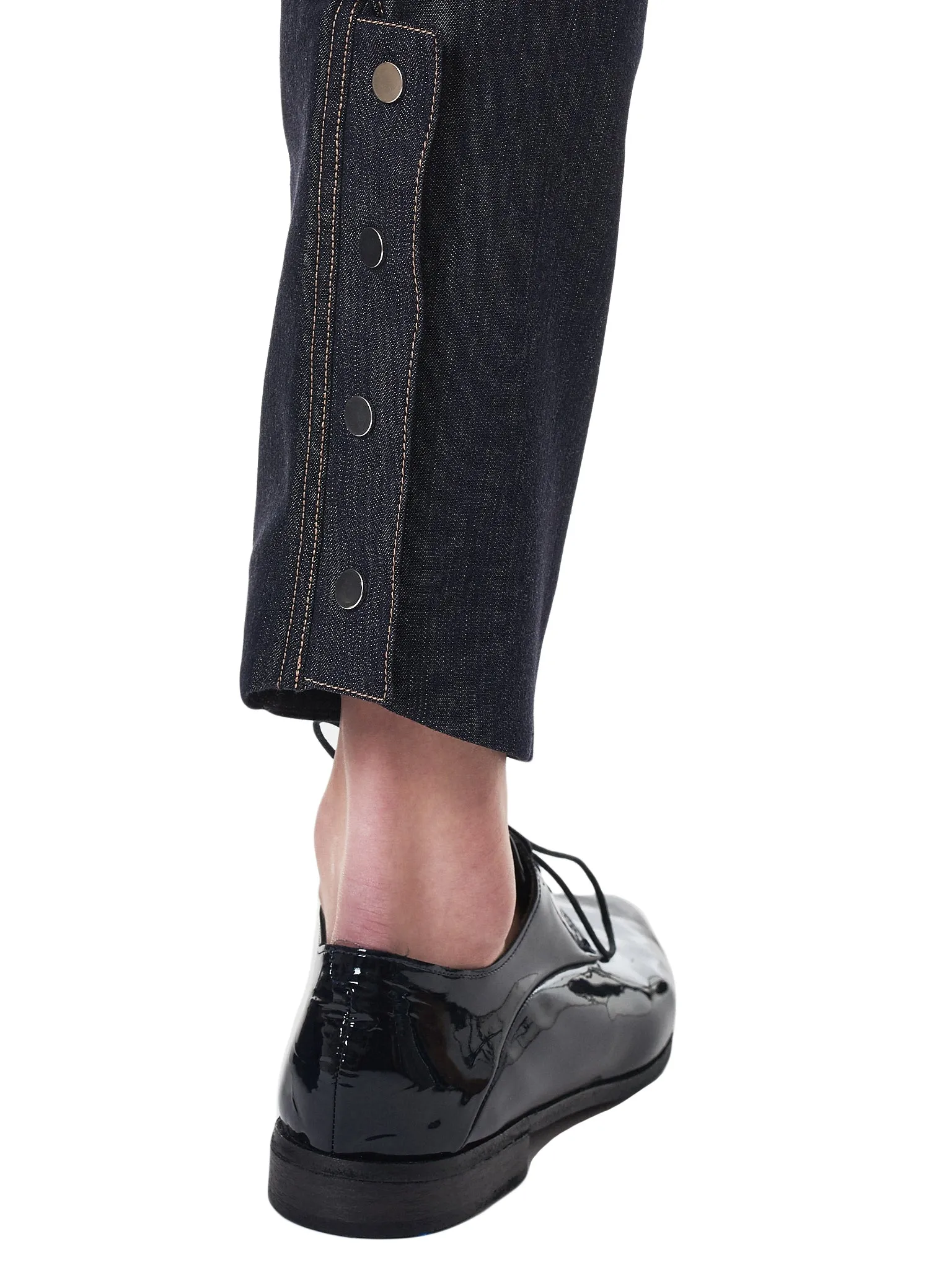 Flare-Hem Trousers (R1CA26-CM-INDIGO)