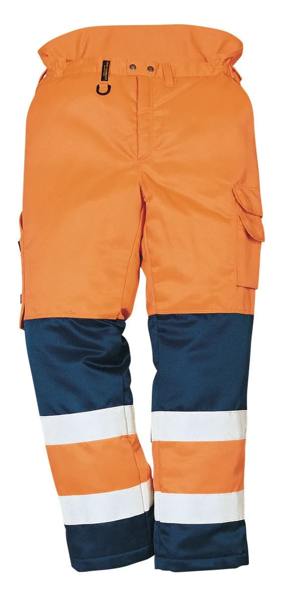 Fristads Polydex Lined Trousers Pp-244  Orange / Navy