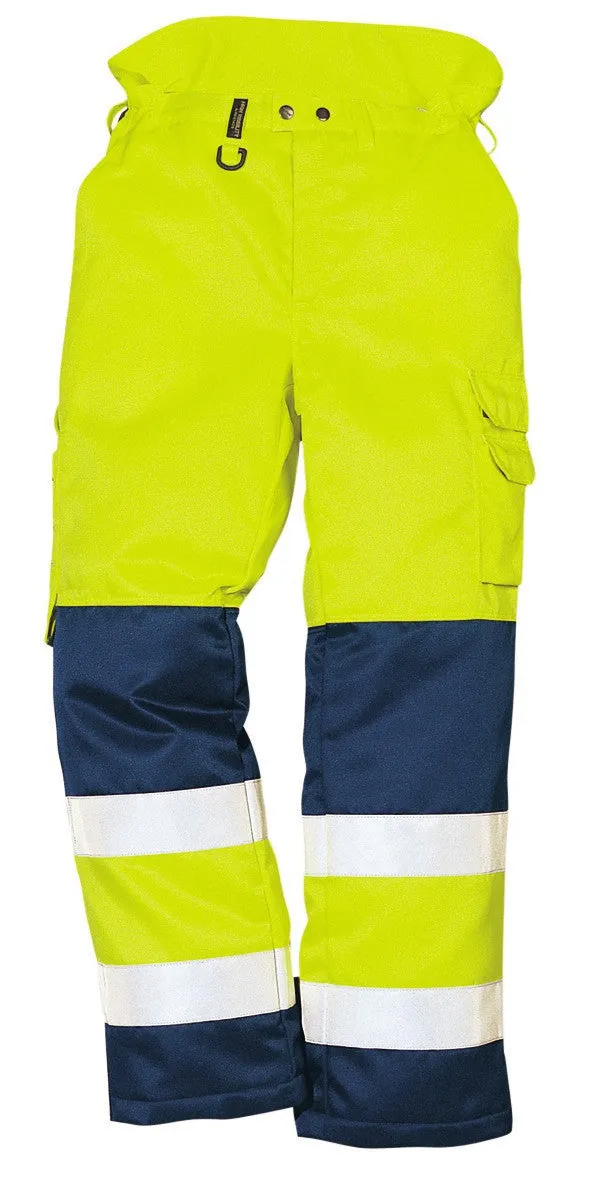 Fristads Polydex Lined Trousers Pp-244  Yellow / Navy