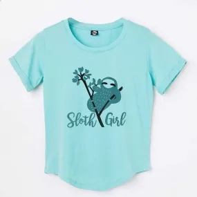 Funny Yoga Tshirt For Women  - Sloth Girl