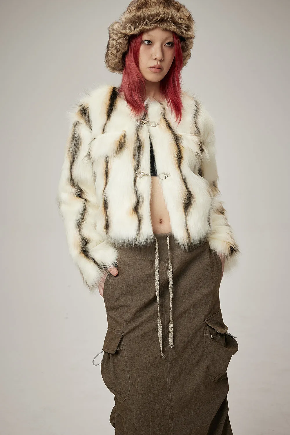 Fur Elegant Volume Warm Jacket