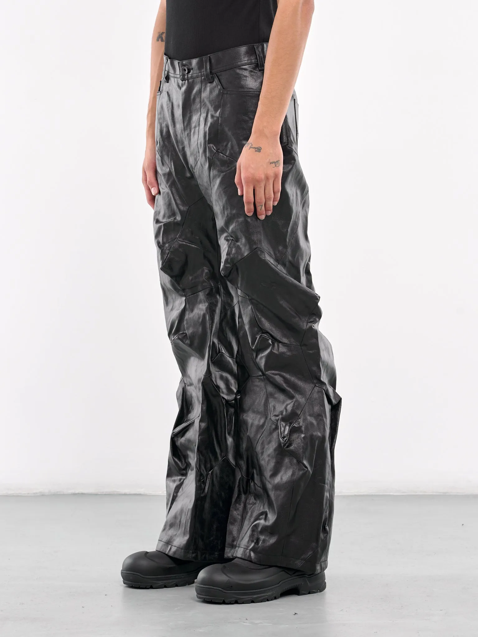 Geometric Trousers (877PAM18-CB-BLACK)