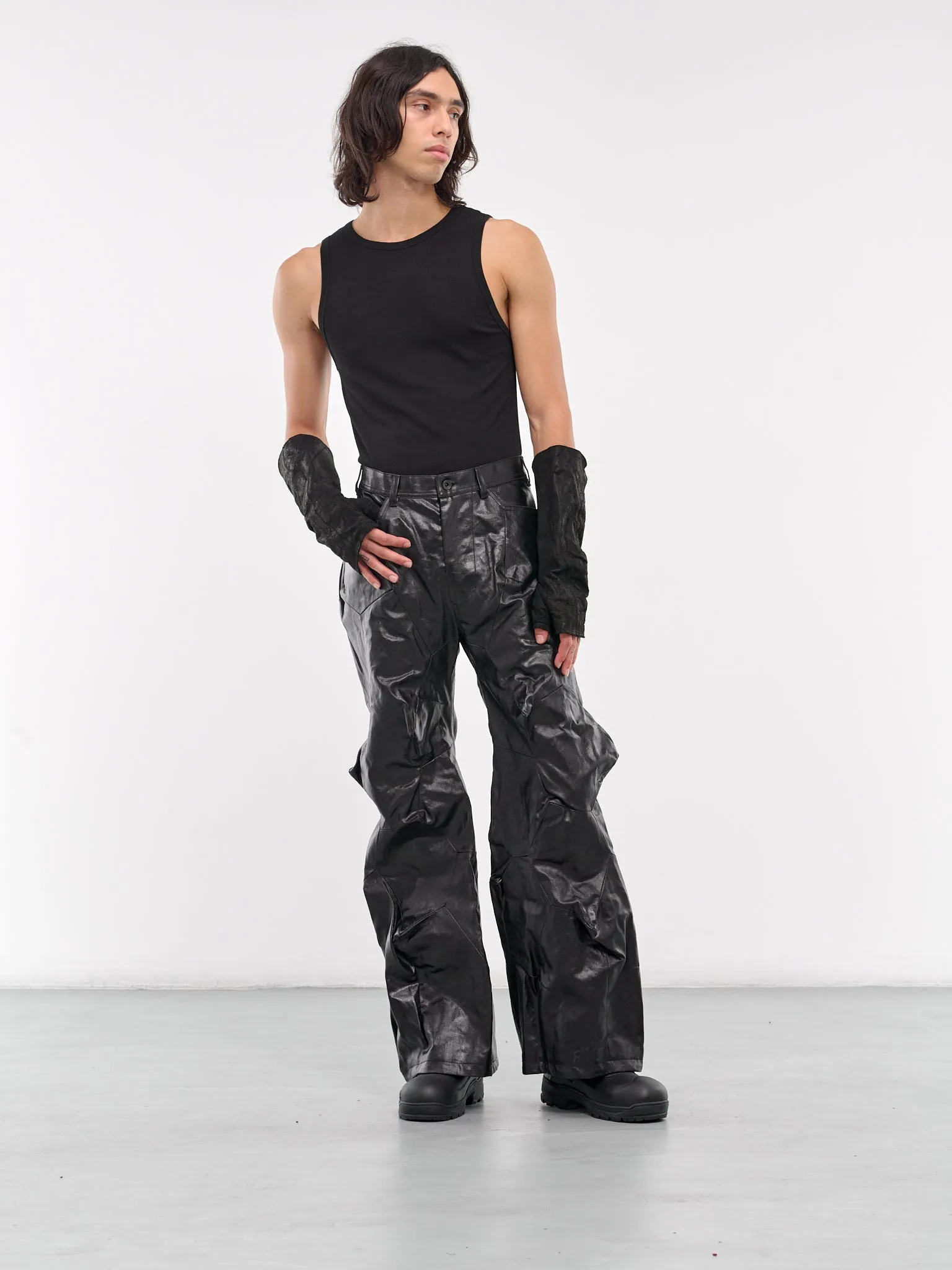 Geometric Trousers (877PAM18-CB-BLACK)