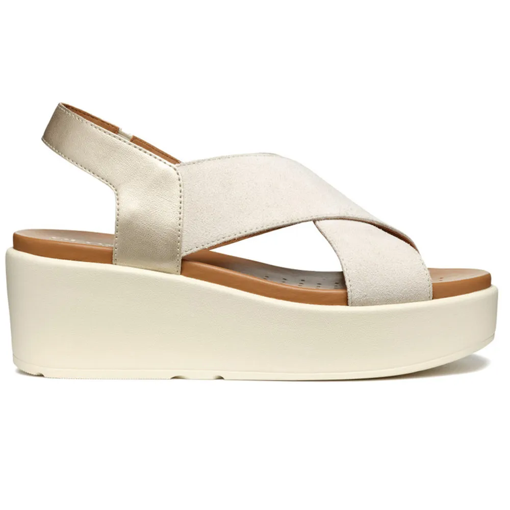 Beige Women's Geox Xand Platforms