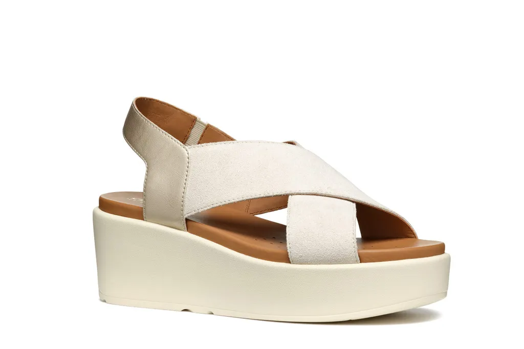 Beige Women's Geox Xand Platforms