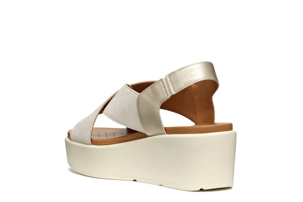 Beige Women's Geox Xand Platforms