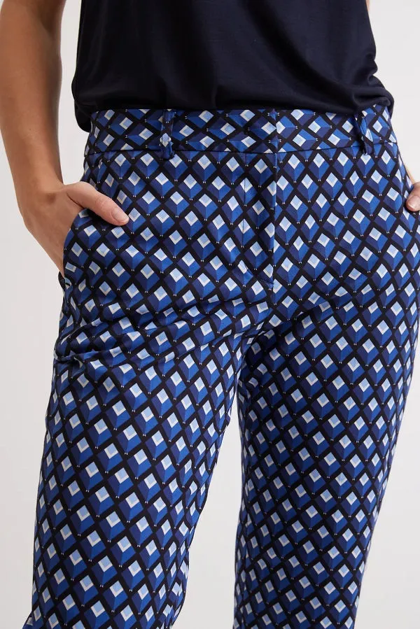 Gerard Darel & PabloELIESS DIAMOND PRINT COTTON TROUSERS