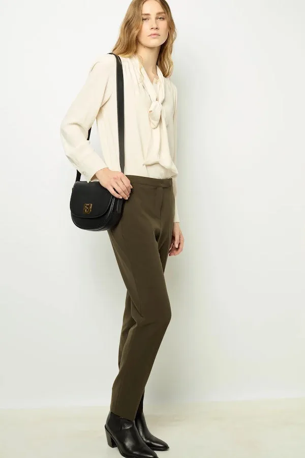 Gerard Darel NEA KAKI ELASTICATED SLIM TROUSERS