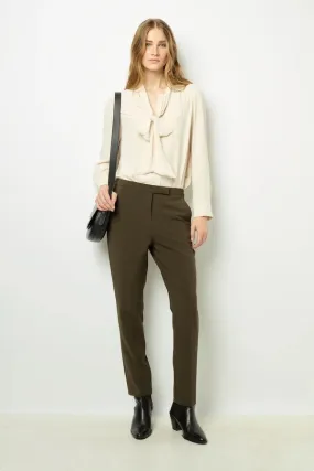 Gerard Darel NEA KAKI ELASTICATED SLIM TROUSERS