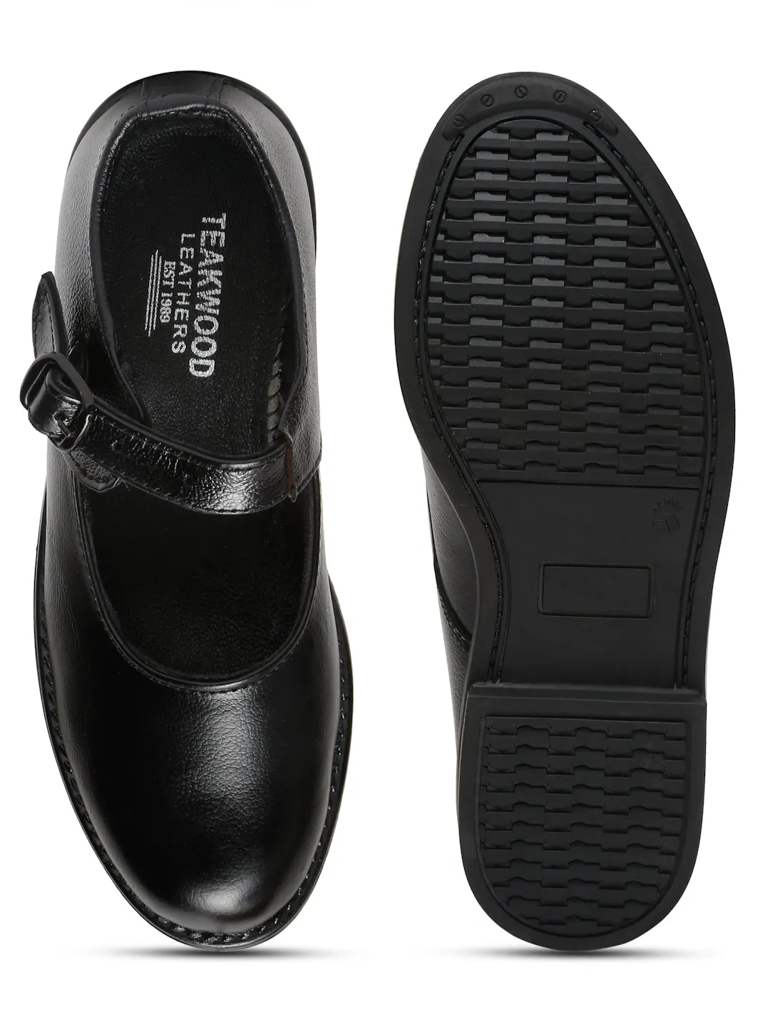 Girls Black Leather school Shoes - Clearance sale