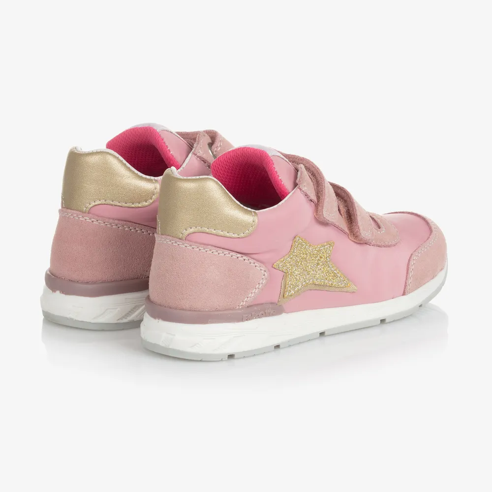 Girls Pink Star Trainers