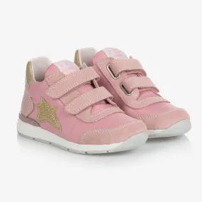 Girls Pink Star Trainers