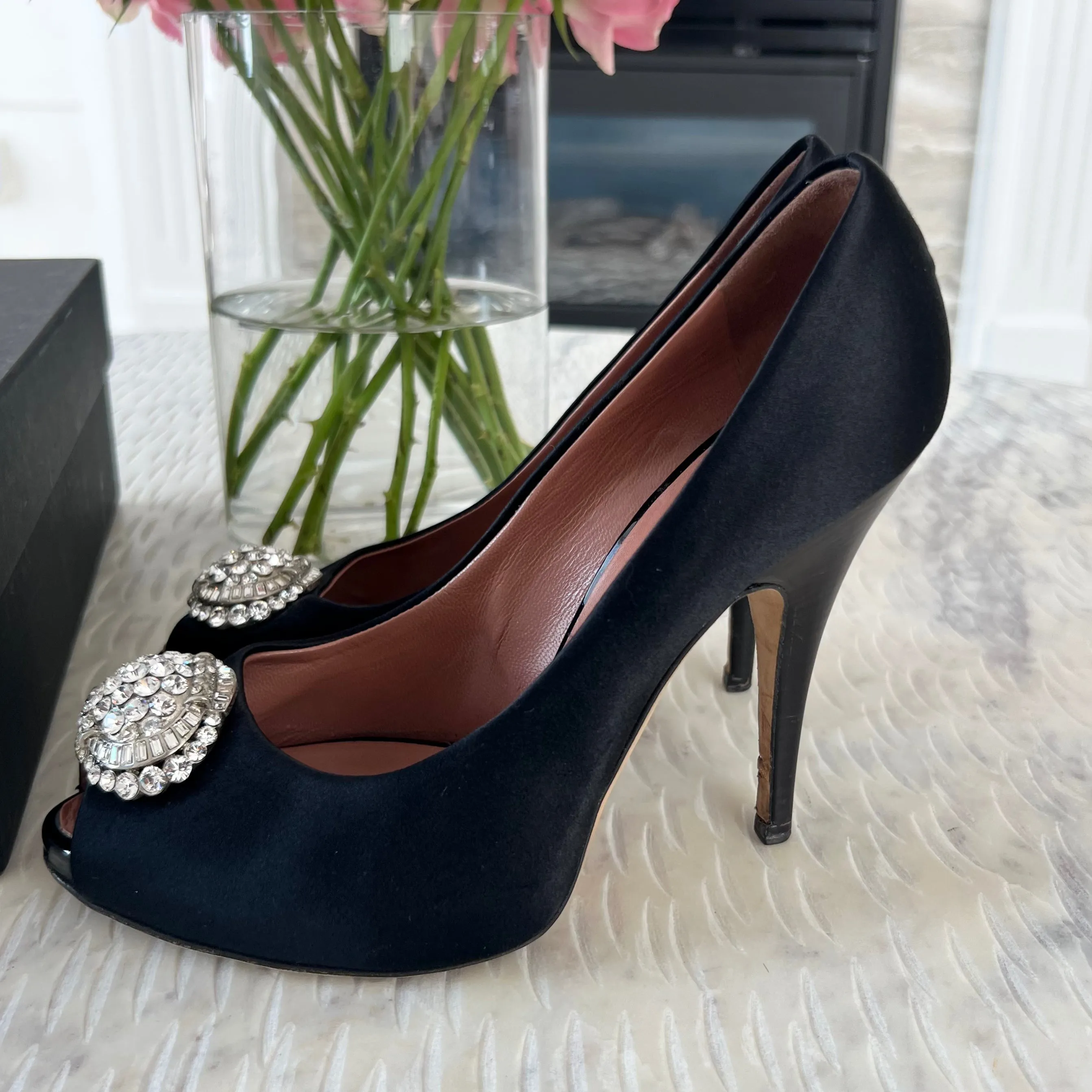 Giuseppe Zanotti Raso Dipped Heels