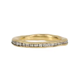 Gold Irregular Channel-Set Diamond Ring - 0.50 tcw