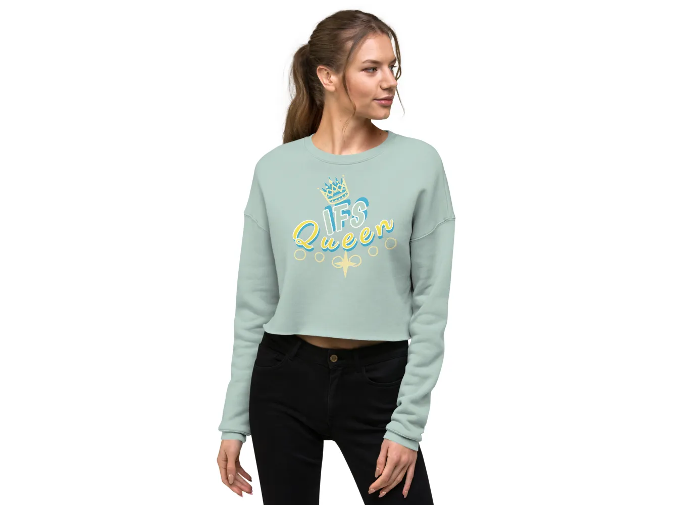 Graphiti Crop Sweatshirt