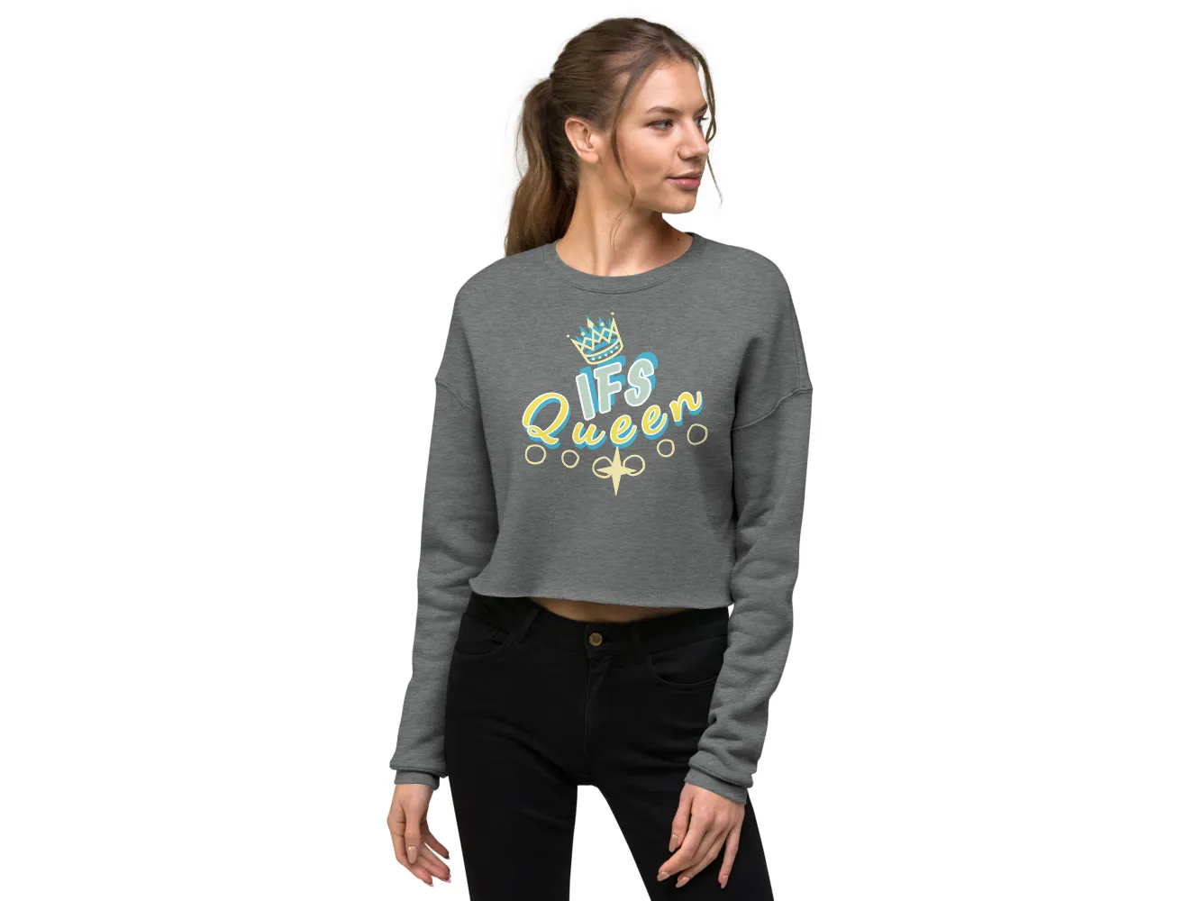 Graphiti Crop Sweatshirt