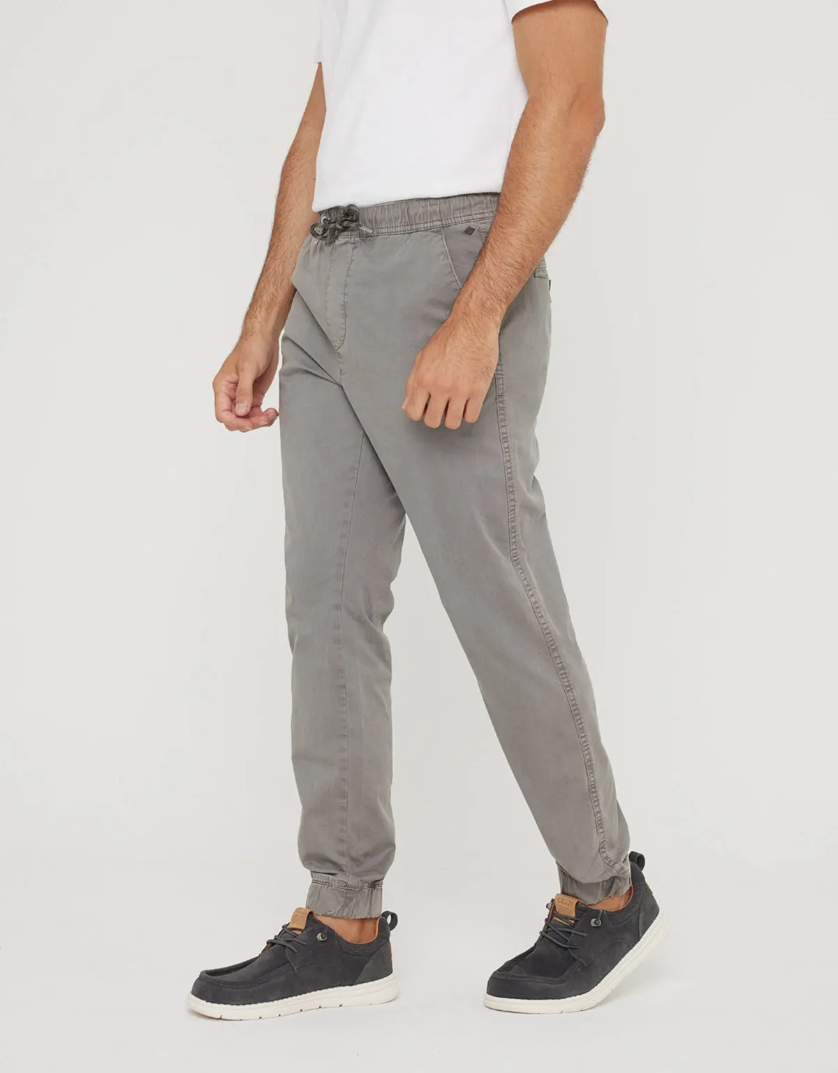 Grey Cotton Long Trousers - Perry