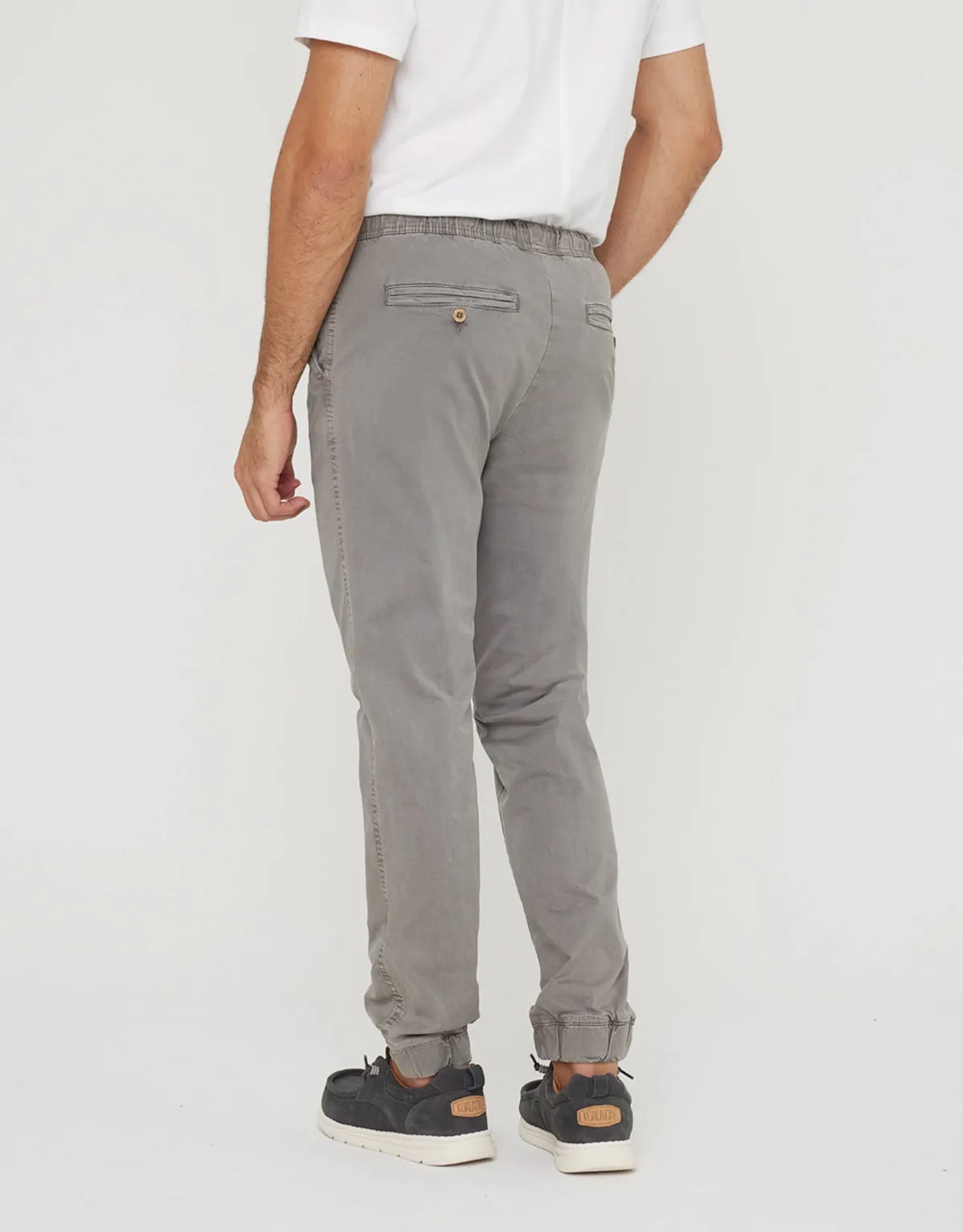 Grey Cotton Long Trousers - Perry