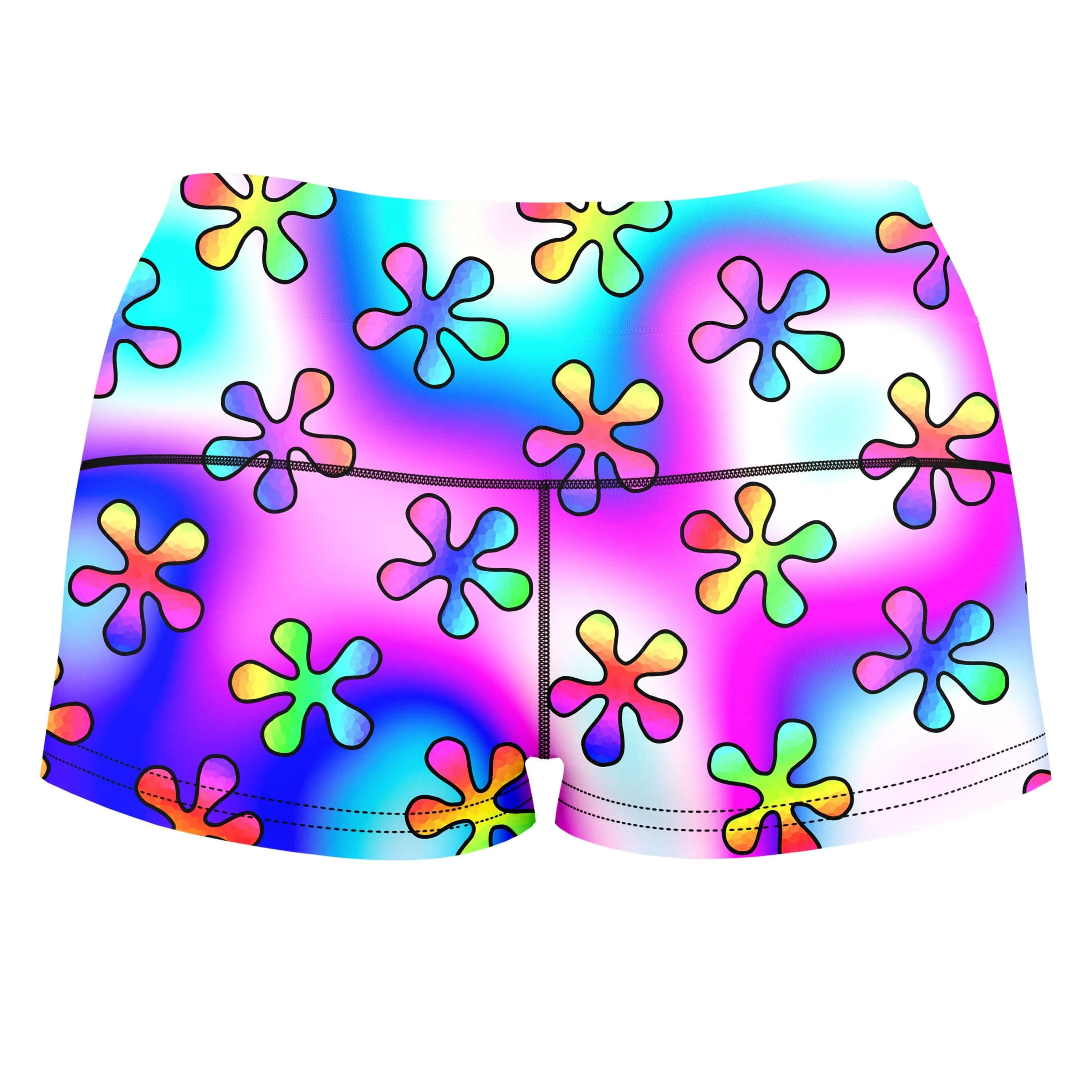 Groovy Trip High-Waisted Women's Shorts