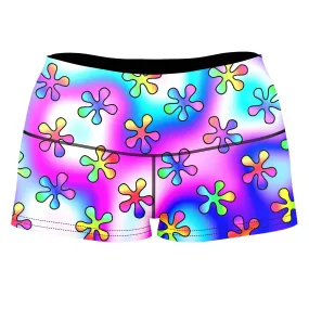 Groovy Trip High-Waisted Women's Shorts