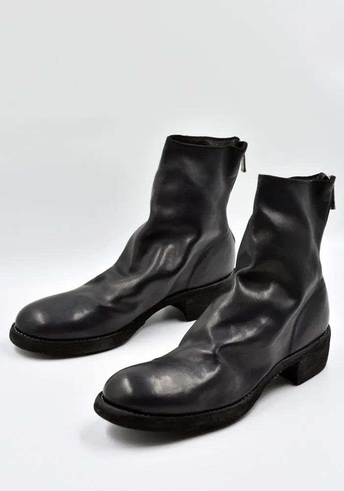 GUIDI 796Z SOFT HORSE FULL GRAIN LEATHER SHORT BOOTS BLACK (New Season)