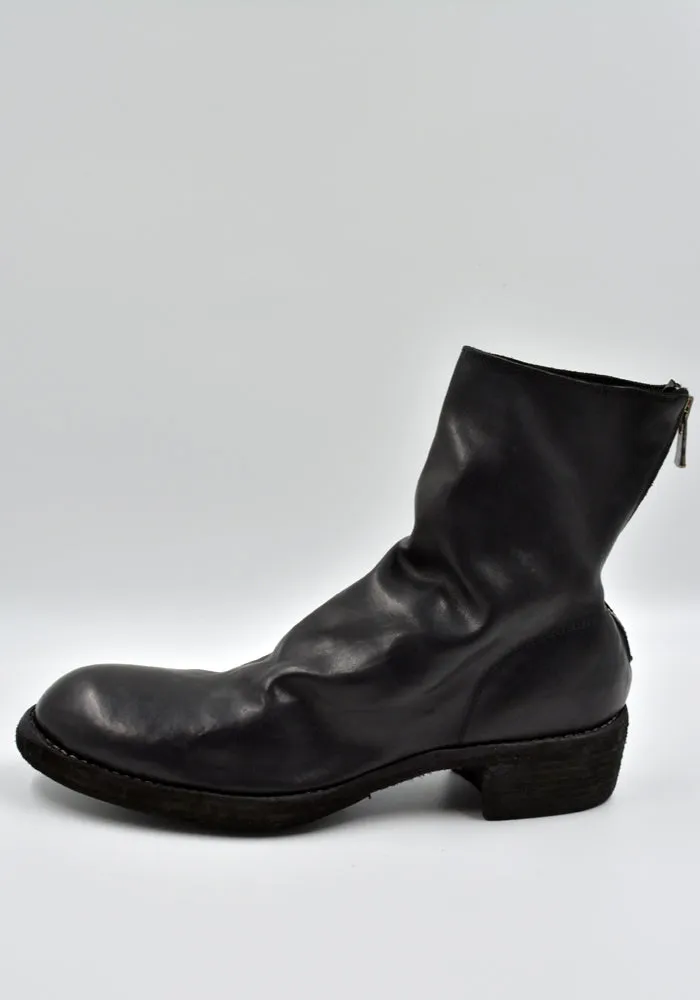 GUIDI 796Z SOFT HORSE FULL GRAIN LEATHER SHORT BOOTS BLACK (New Season)