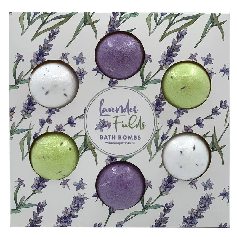 Handmade Bath Bomb Set of 6 - Lavender Fields Pick of the Bunch BATH74