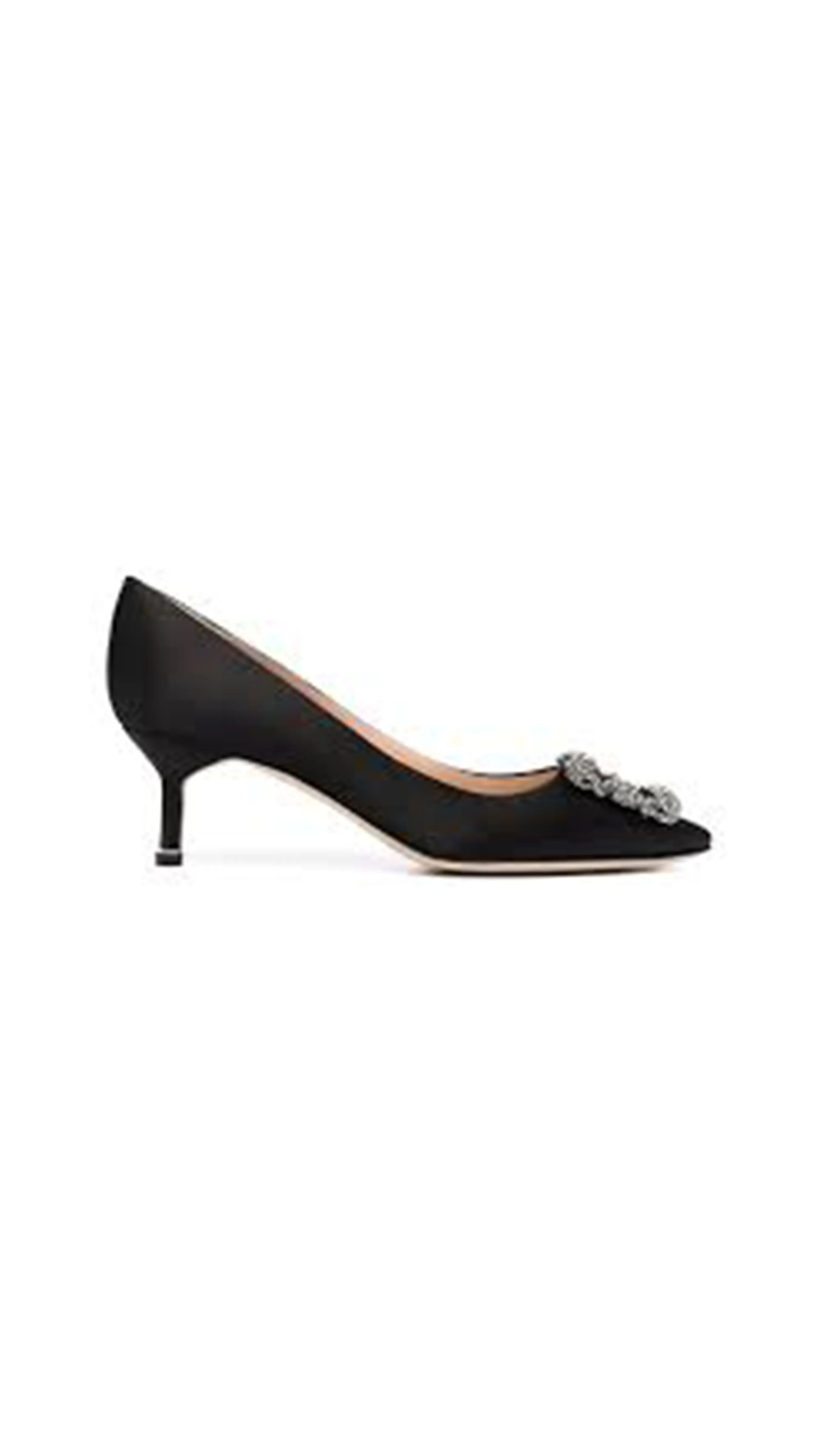 Hangisi 50 Satin Jewel Buckle Pumps - Black