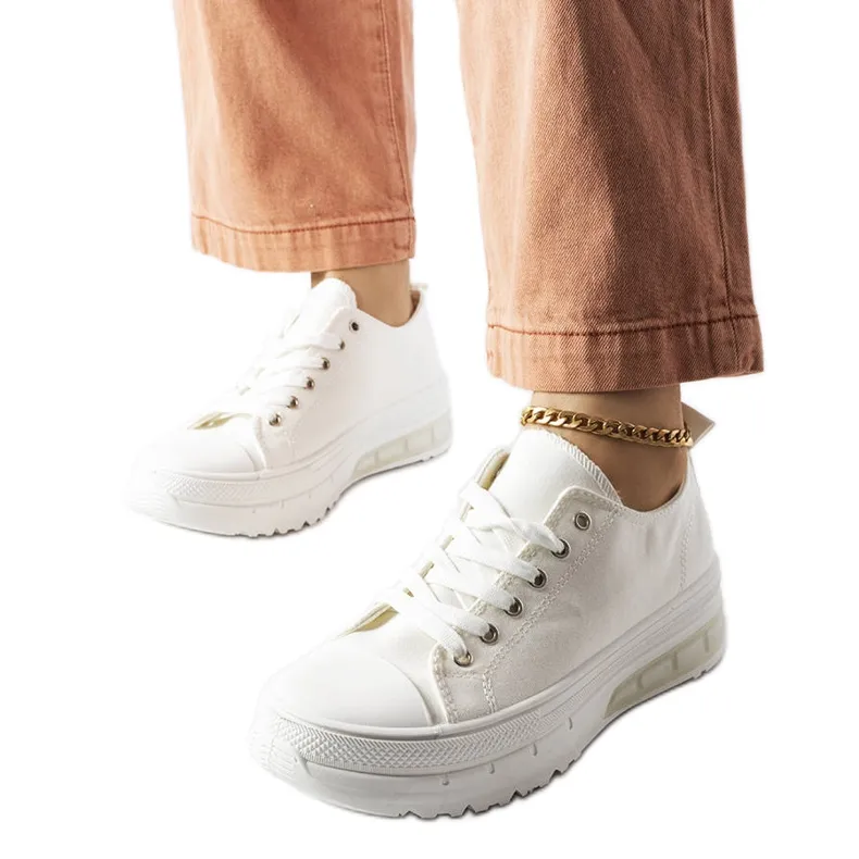 Hawthorne white platform sneakers