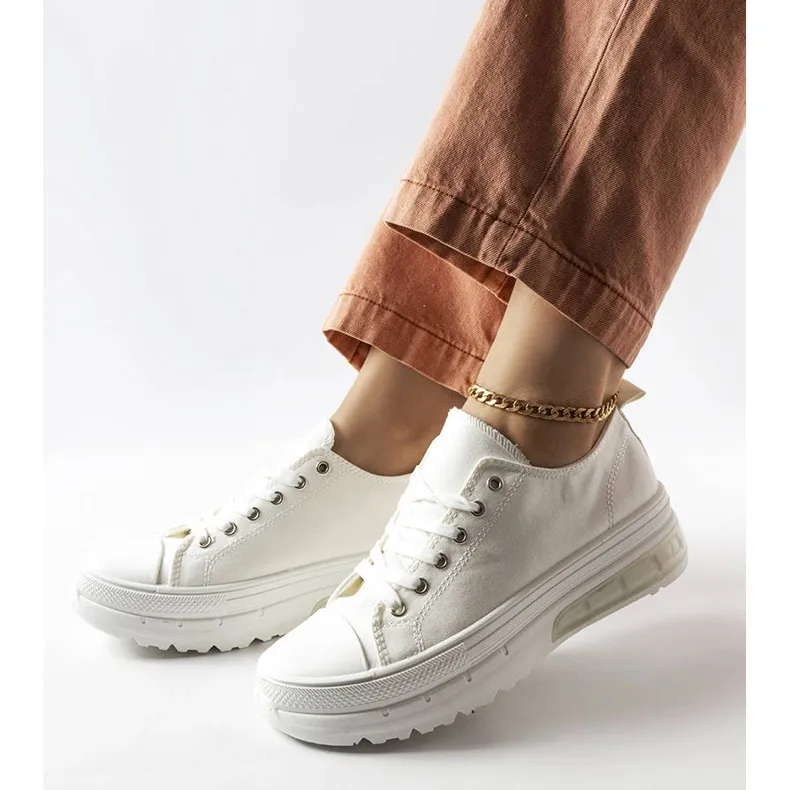 Hawthorne white platform sneakers