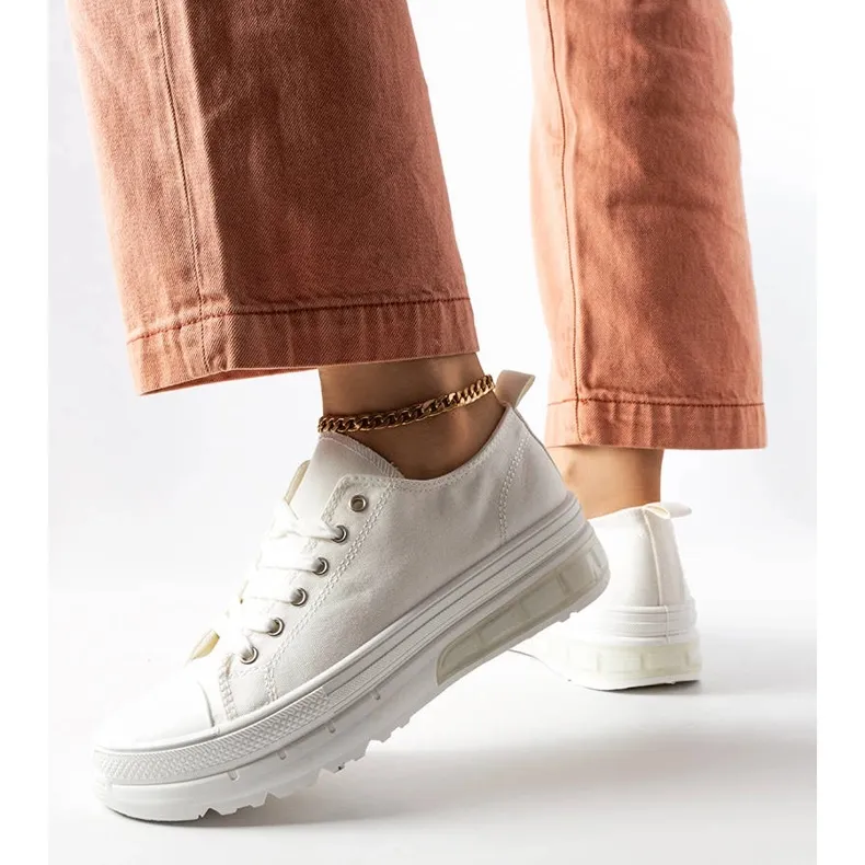 Hawthorne white platform sneakers