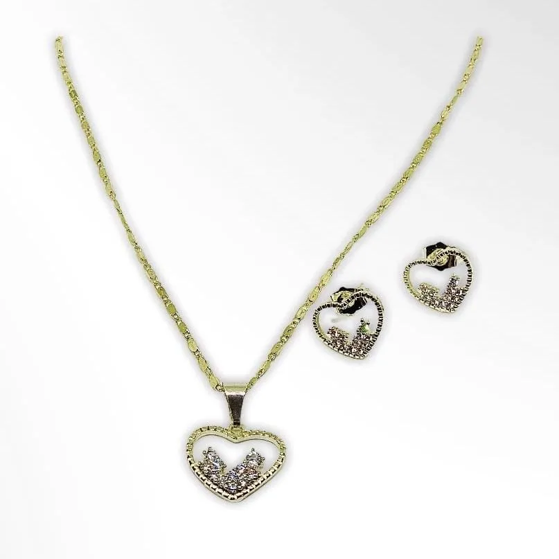 Gold plated Heart set