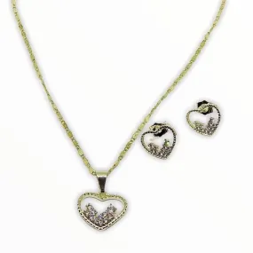 Gold plated Heart set