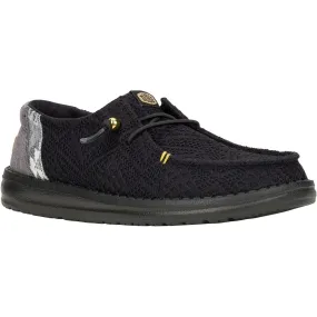 HEYDUDE Wendy Boho Crochet Shoes Black