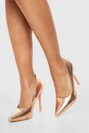 High Stiletto Metallic Pumps