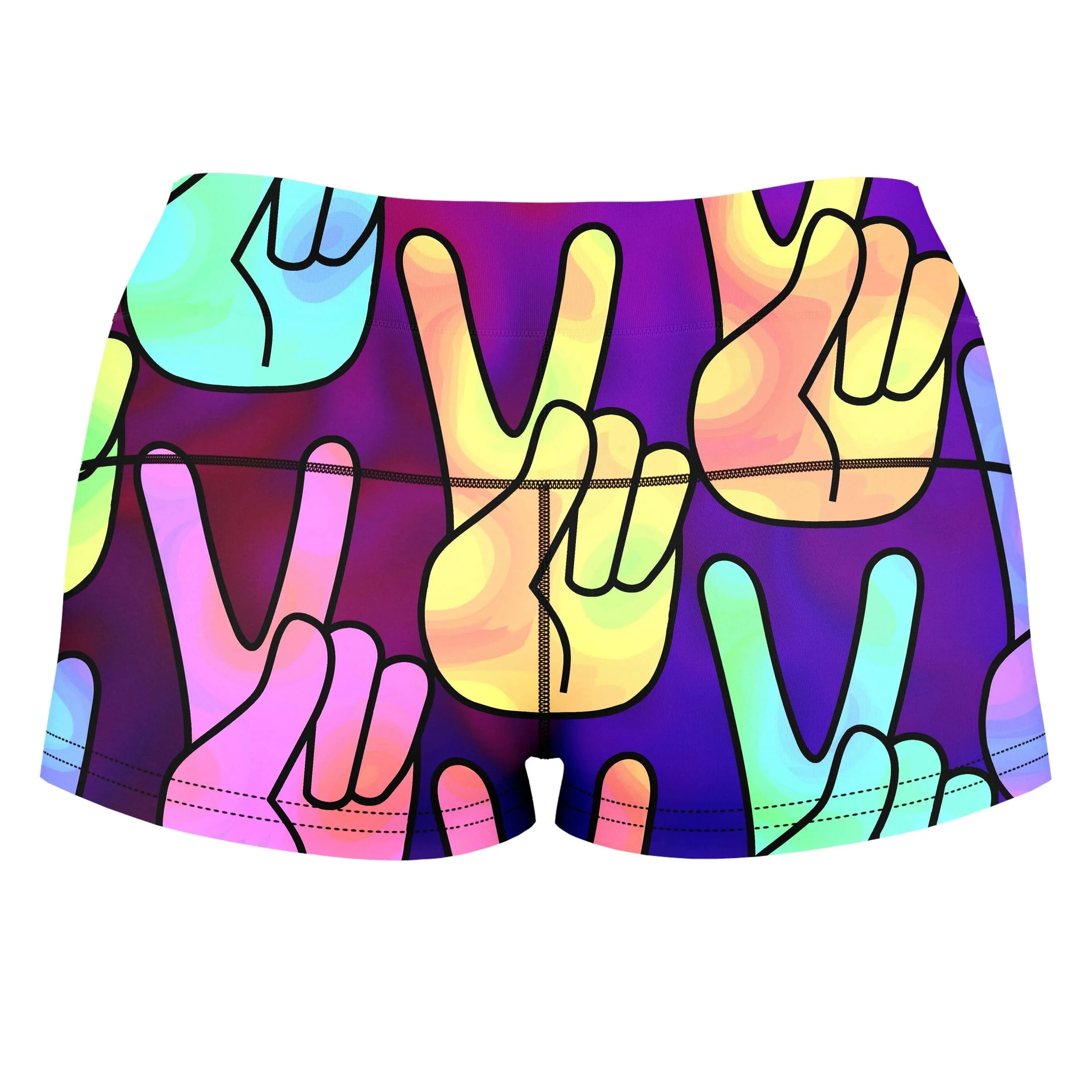 Hippy Trippy High-Waisted Women's Shorts