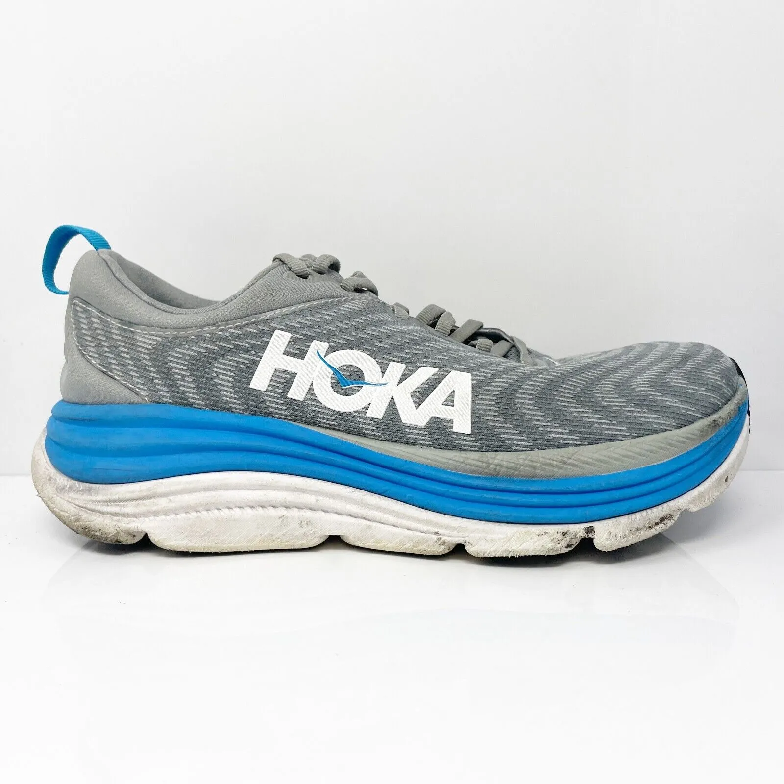 Hoka One One Mens Gaviota 5 1134234 LDVB Gray Running Shoes Sneakers Size 9 2E