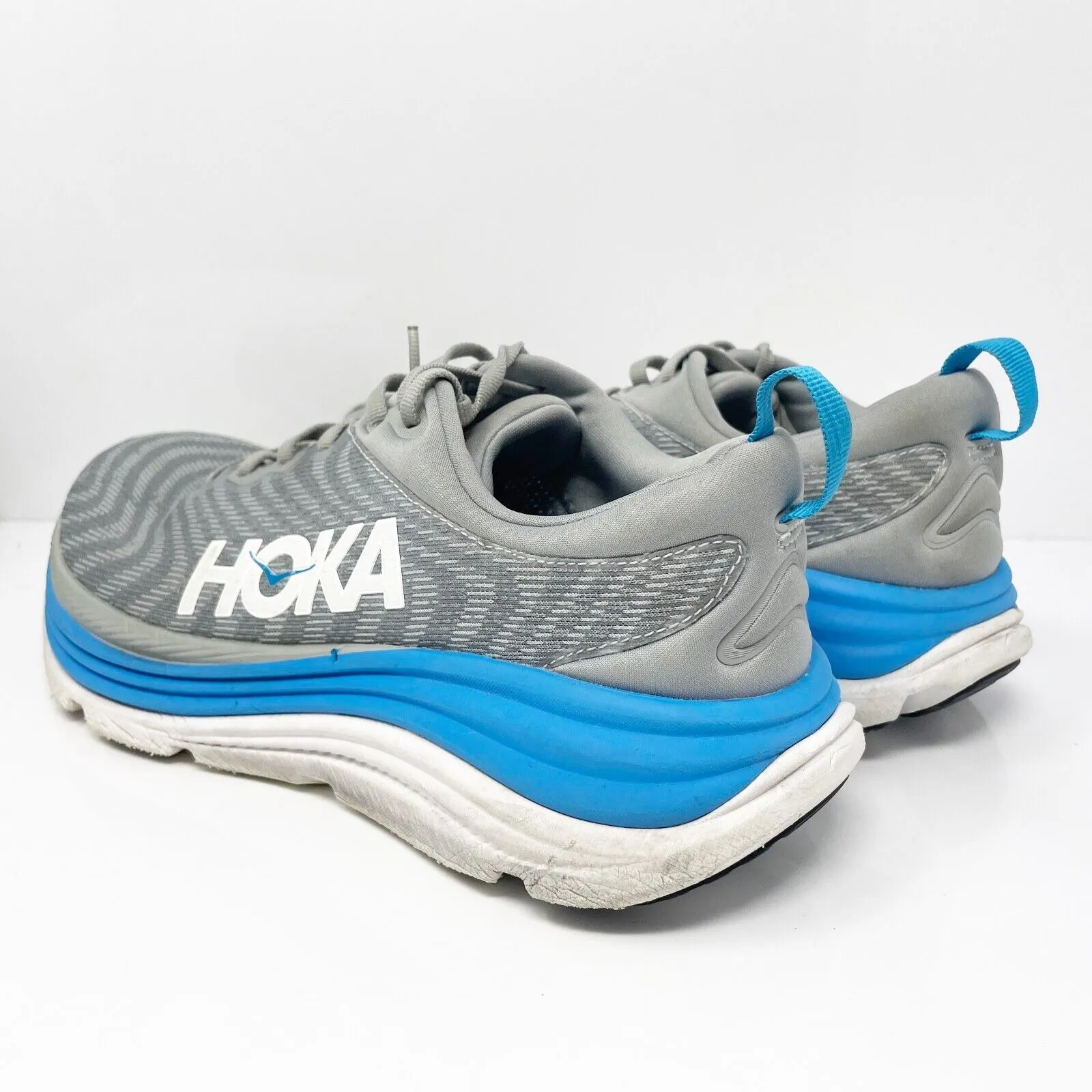 Hoka One One Mens Gaviota 5 1134234 LDVB Gray Running Shoes Sneakers Size 9 2E